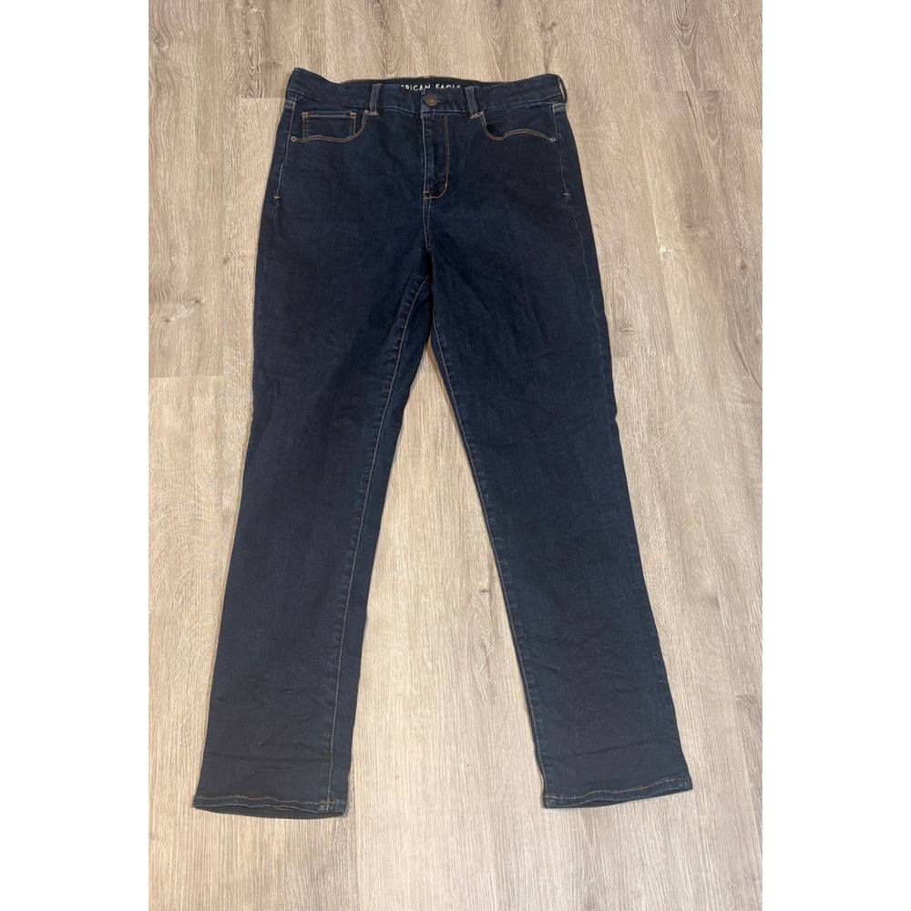 American Eagle Curvy Hi-Rise Skinny Jeans Ne(x)t Level Stretch Indigo Blue 14R